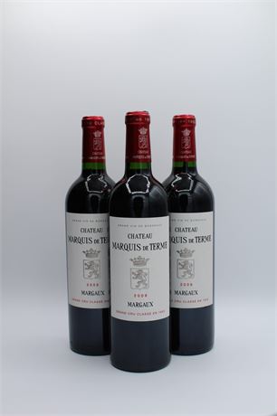 3x Château Marquis de Terme Margaux 2009 - 750ml