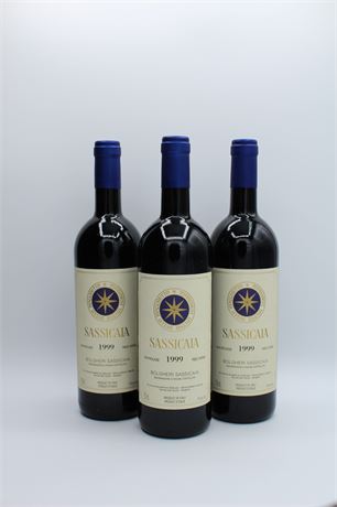 3x Sassicaia 1999 - 750ml