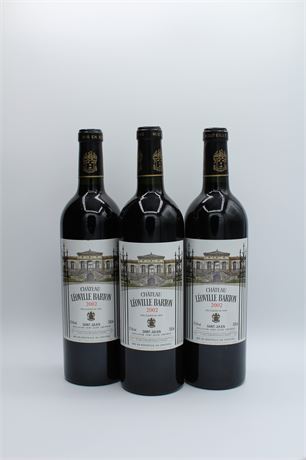 3x Château Léoville Barton 2002 - 750ml