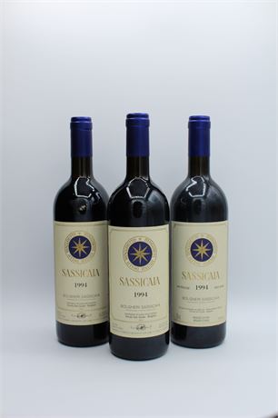 3x Sassicaia 1994 - 750ml