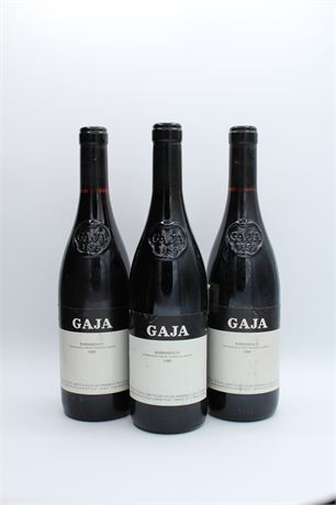 3x Gaja Barbaresco 1989 - 750ml