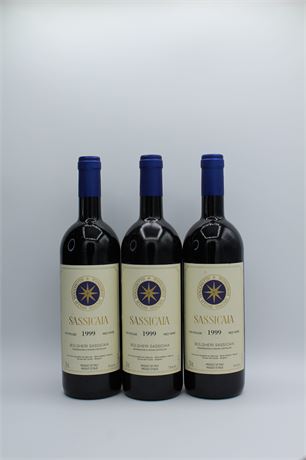 Sassicaia 1999 - 3 bouteilles - 750ml
