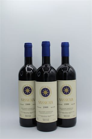 Sassicaia 1999 - 3 bouteilles - 750ml