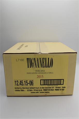 Tignanello 2015 - 6 bouteilles - 750ml