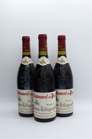 Vieux Télégraphe La Crau 1986 - 3 bouteilles - 750ml